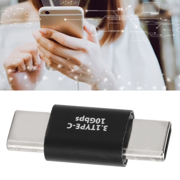 USB C-förlängningsadapter Typ C 3.1 Hane till Hane Adapter Stöder Snabbladdning 10 Gbps Dataöverföring