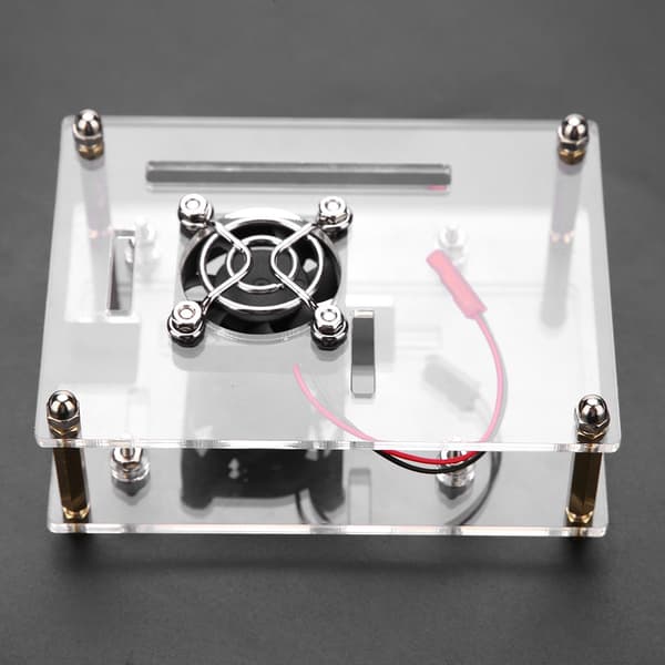 Akryl PMMA Kabinet Boks Beskyttelsesetui Køleventilator til Raspberry Pi 2 3 Model B og Pi b