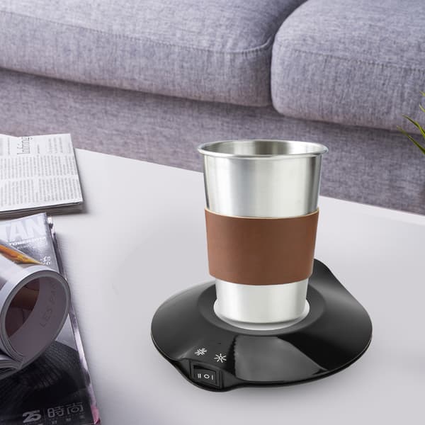 USB Power Office Home Kold Varm Dobbelt Formål Coaster Kaffekop Isoleret Måtte (Sort)