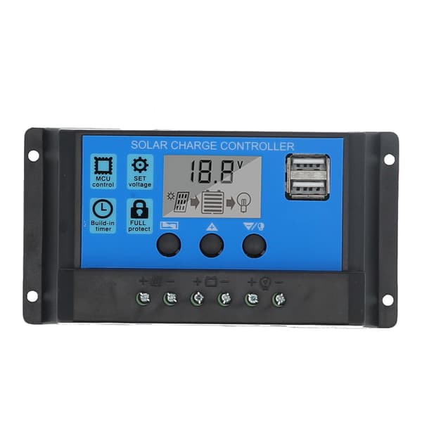 10A 12V 24V 2-vägs MOS Solar laddningsregulator Solpanelregulator PWM 3-stegs batteriregulator