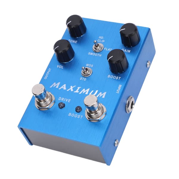 Overdrive Dual Channel Pedal Drive Boost Knob Effektpedal til Elguitar Bas DC 9V Input