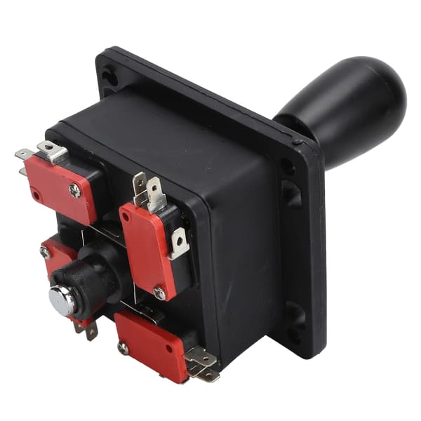 Arkadespil DIY-sæt Joystick-tilbehør med USB-encoderkortadapter til pc-spil Sort