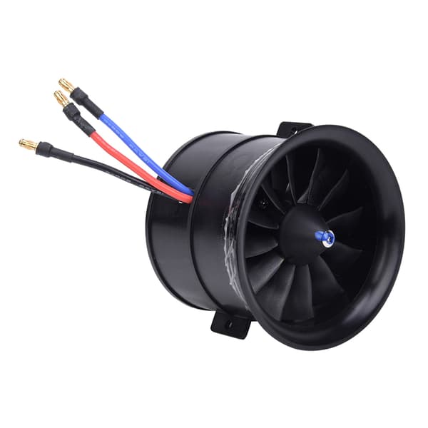 EDF 70mm 12-bladet ventilatorpropel med startmotor til RC-model flytilbehør KV2300 6S EDF 70 kanal
