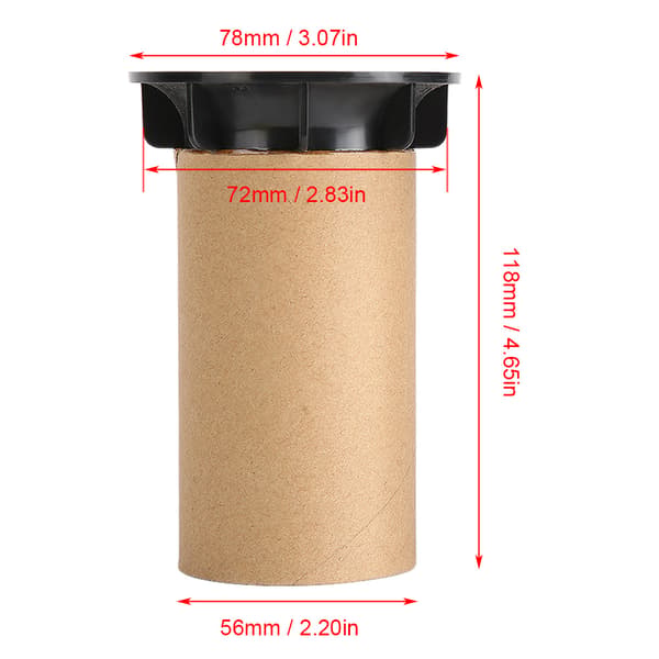 2PCS E302 52mm innerhål 72MM öppningshål DIY inverterrör för 6-8 tums högtalare