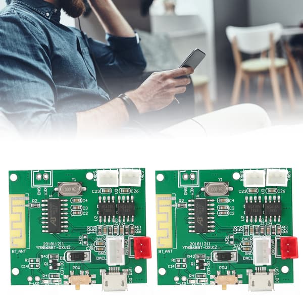 1 par effektforstærkermodul forstærkerkort lydstereo højttaler til Bluetooth 5.0 TWS 3.7-5V
