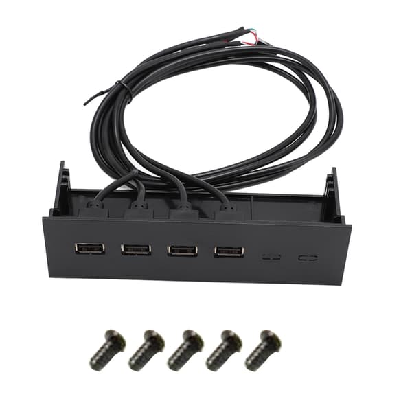 USB Frontpanel Hub 5.25in 4 porte Højhastigheds stabil Plug and Play optisk drev frontpanel til stationær bundkort