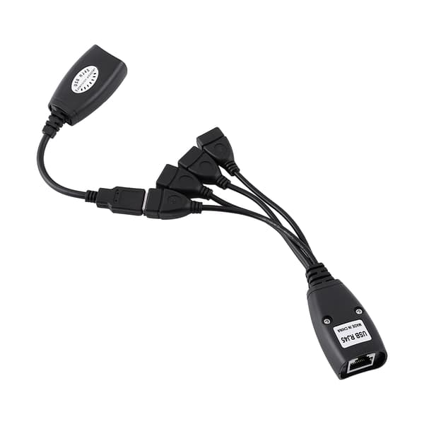 4 porte USB 2.0 til RJ45 Hub Ethernet forlænger netværksadapterkabel