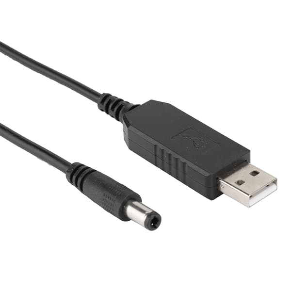 USB til 5.5MM x 2.1MM Interface 5V til 12V Boost-kabel til bordlamper / routere / modemer