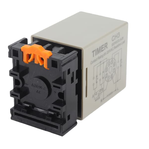 AH3-DM Dubbelfunktionsfördröjningsrelä Timer 0.01S-99H AC 220V LED