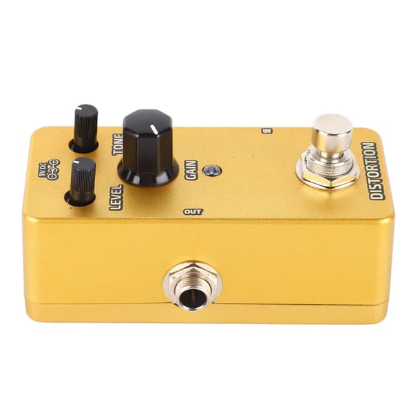 Elgitarr Effektpedal Enkel Block Mini Modulationsförstärkarsimulering Pedal Golden Distortion
