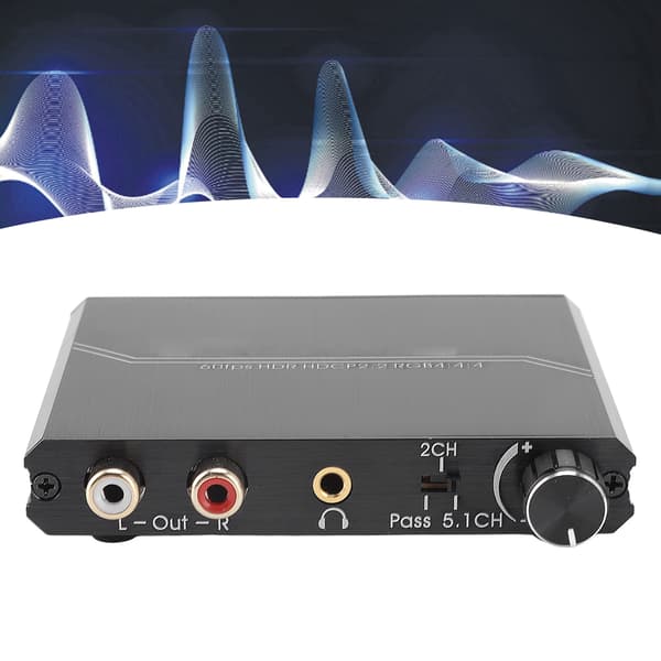 HD Multimedia Interface Extractor 4K 60Hz HD Multimedia Interface Splitter med volymkontroll för PS5 DVD-spelare