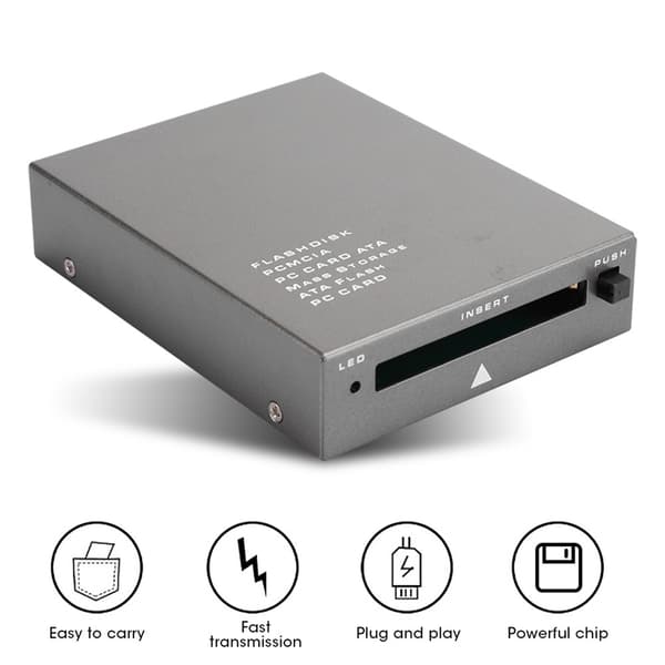 USB2.0 till PC ATA Flashminneskortläsare Plug and Play-adapter för PC-dator