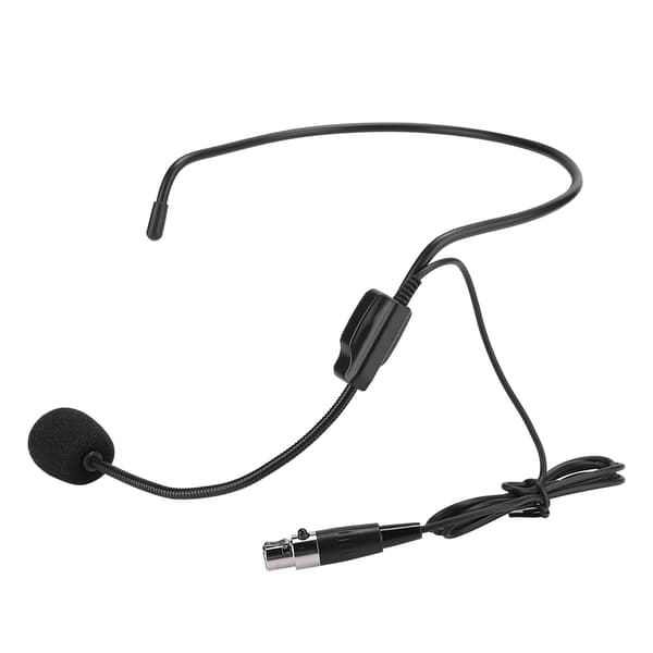 2 STK Mini XLR 3-benet TA3F Stik Hovedbåret Forstærkende Mikrofon til Performance Sport