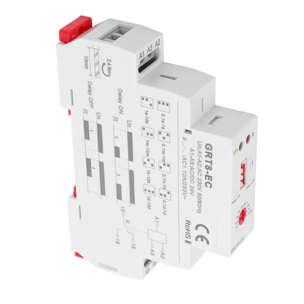 Multifunktionel tidsrelæafbryder LED-indikator AC230V/ACDC24V dobbeltfunktion