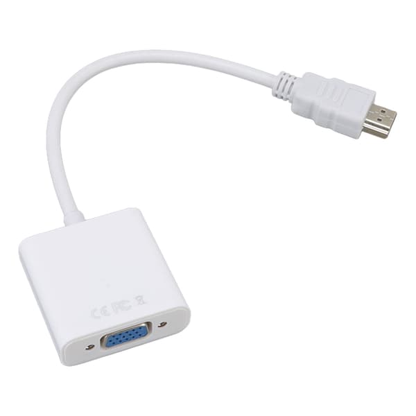 HD Multimedia Interface til VGA-adapter ABS 1080P/1.4 Output Plug and Play HD Multimedia Interface til VGA-konverter Hvid
