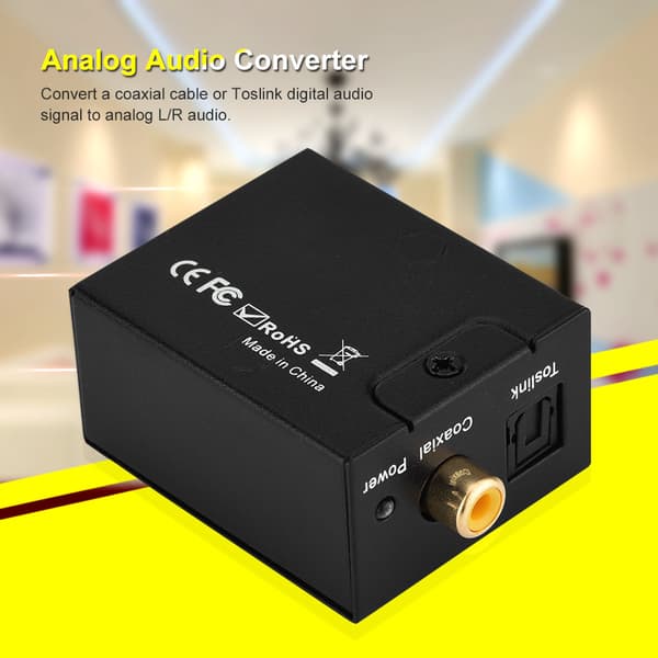 Digital Analog Audio Converter Optisk Fiber til Analog Digital Audio Afkodning