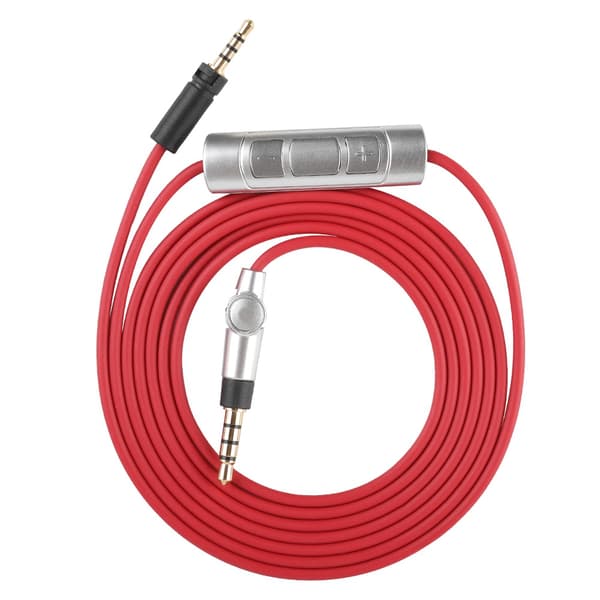 Høretelefonkabel til Sennheiser Momentum Erstatningslydkabel til Android iPhone (Rød)