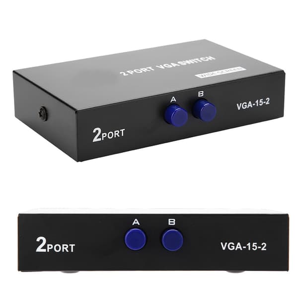 2 ind 1 ud VGA Switcher Splitter Data Synkronisering VGA Monitor Switch VGA Splitter