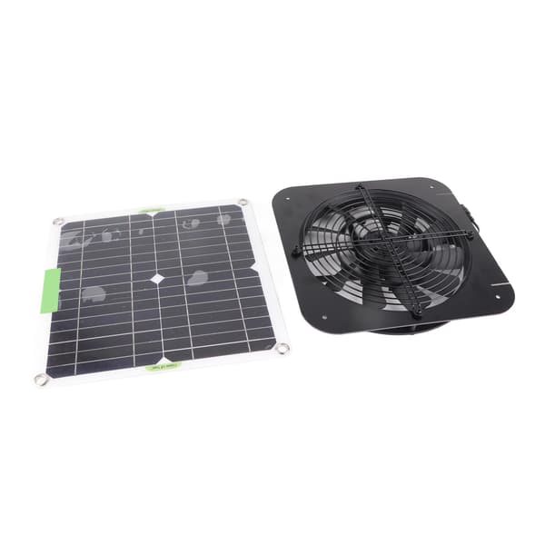 100W 18V Solpanel Driven Avgasfläkt 13,5 Tum Solcellsdriven Vindsventilator för Djurhus Hönshus Husbil Växthus