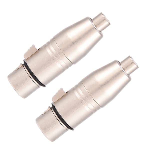 2 stk. 3-benet XLR hunstik til RCA hun lydmikrofonstikadapter
