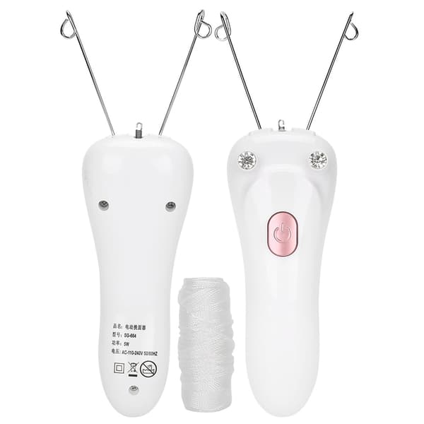 Elektrisk tråd-epilator hårfjerner USB-opladning bomuldstråd-epilator (vært bomuldstråd USB-kabel) (Pink)