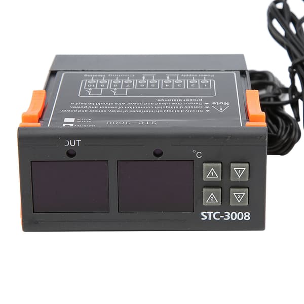 STC-3008 Dobbelt Display 2x NTC Probe Temp Controller Termostat DC12V 12V Digital Switch
