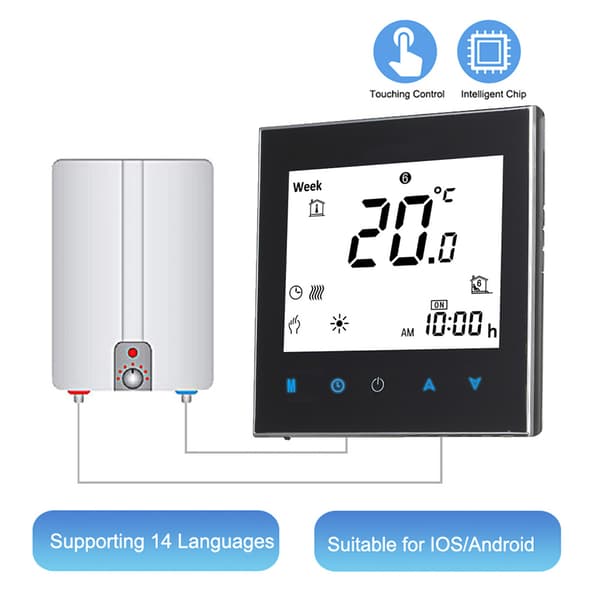 Termostat Ugentlig Programmerbar LCD Touch Skærm 5A 110-230V Rumvarme Kontrol