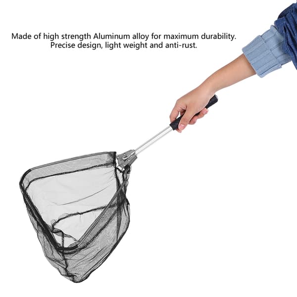 Aluminiumslegering Trekant Mini Sammenfoldelig Dypnet Krympe Fiskegrej Udstyr