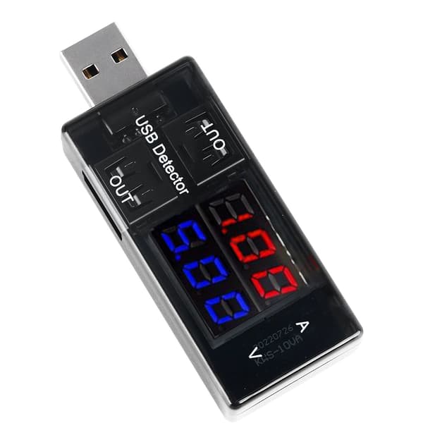 USB-tester, dobbelt display multimeter, højpræcisions spændingsstrømkapacitetsmåler 3-20V 0-3A