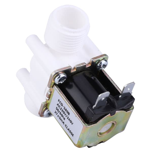 G1/2\" NC Plastmagnetventil, 220-240V AC, Normalt Stängd Vatteninloppsventil