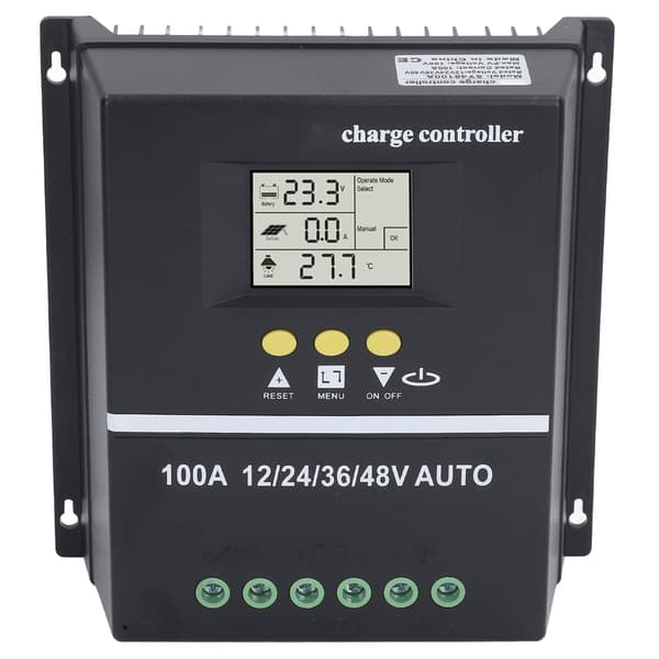 MPPT Solar Charge Controller Dobbelt USB-port Baggrundsbelyst LCD-display Solpanel Regulator 12V 24V 36V 48V Adaptiv
