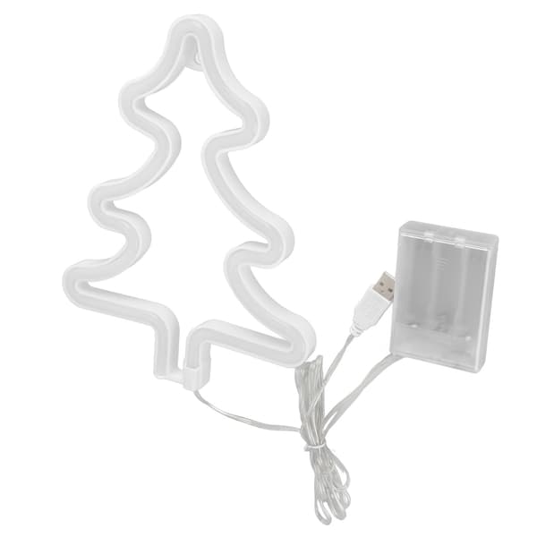 3-pack gröna julgransneonskyltar, LED-upplyst dekor för sovrum, bar, fest, säker, stabil, unik form