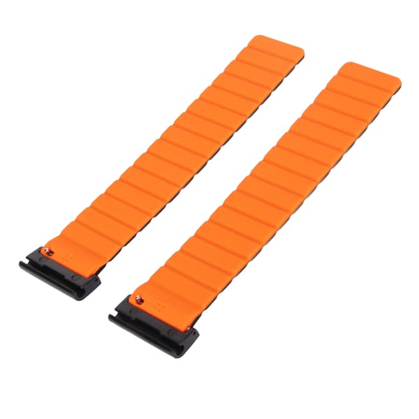 Quick-Release 26mm Silikone Urrem, Svedafvisende Magnetisk Rem til Vertix 2, Sort & Orange