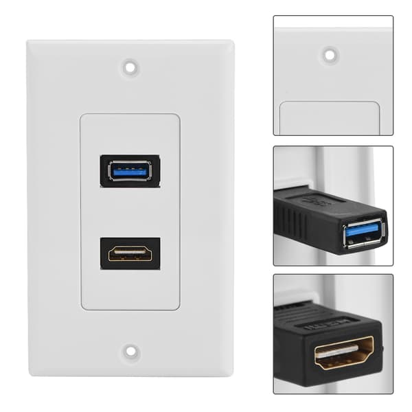 HDMI USB3.0 To i en integreret multimedievægpanel lyd- og videostik