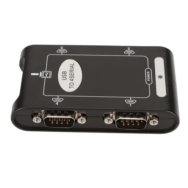 USB til seriel adapter 4 RS232-porte COM-reservefunktion DB9 kompakt USB til RS232-adapter til Windows 10 8 7