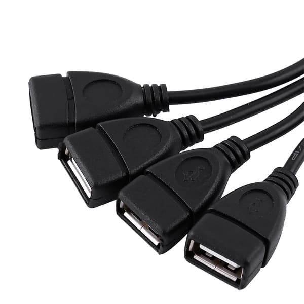4 porte USB 2.0 til RJ45 Hub Ethernet forlænger netværksadapterkabel