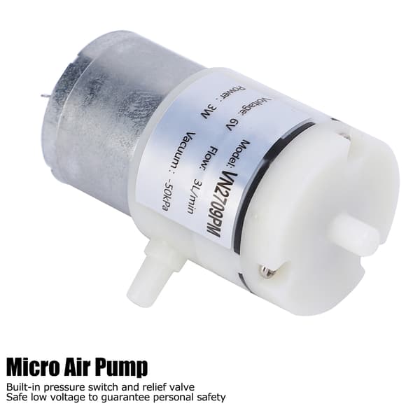 3 st 6V DC membranpump 3L/min Mini tyst luftvakuumpump