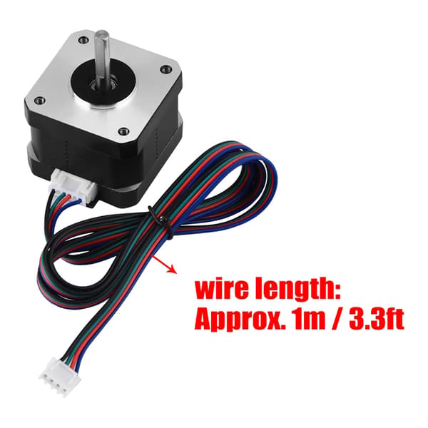 1 stk. 4-leder 12V 1.3A 0.30Nm Stepper Trinmotor 42 til 3D-printer