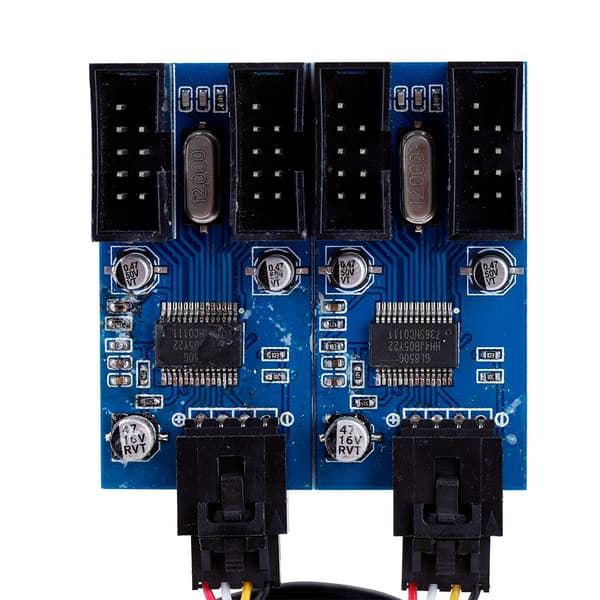 Bundkort 9-bens USB-header han til 4 hun forlænger splitterkabel USB 9-bens stik