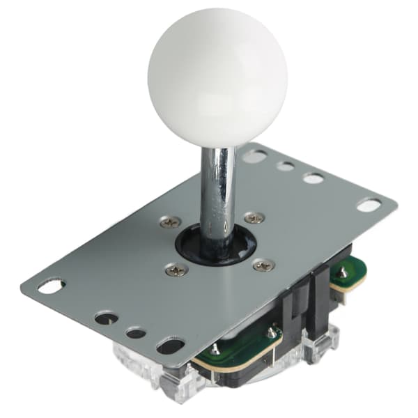 DIY USB Controller Computer Rocker Oval Ball Joysticks med kontrolchip til arkadespil Hvid