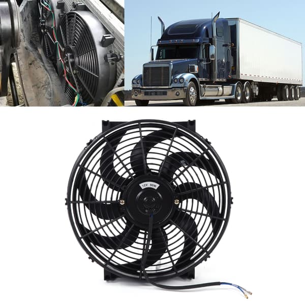 14 tommer universal elektrisk kølerkøleventilator monteringssæt 12V 90W slank ventilator push pull