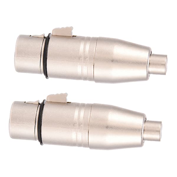 2 stk. 3-benet XLR hunstik til RCA hun lydmikrofonstikadapter