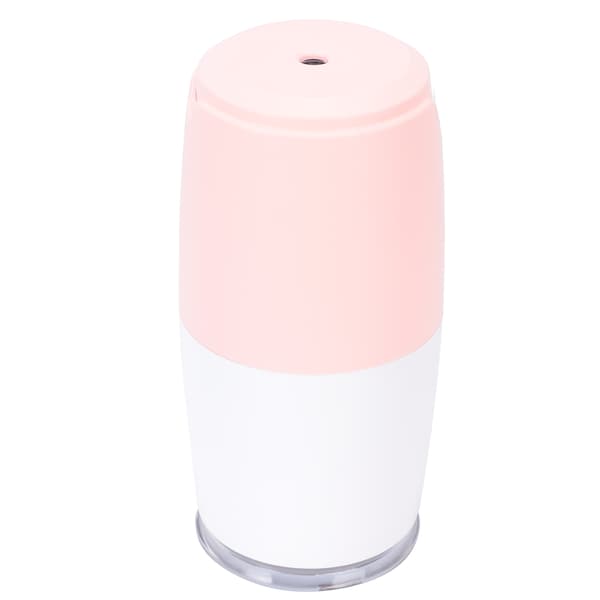 Luftfuktare USB Stor Kapacitet Tyst Liten Aromaterapi Atomizer för Bil Skrivbord Sovrum Kontor (Rosa Vit)