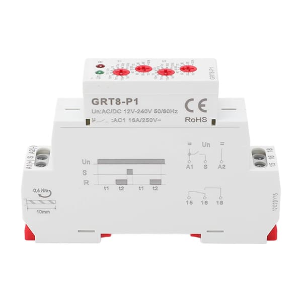Tidsforsinkelsesrelæmodul Multifunktionel Pulsafbryder LED-indikator AC DC 12-240V