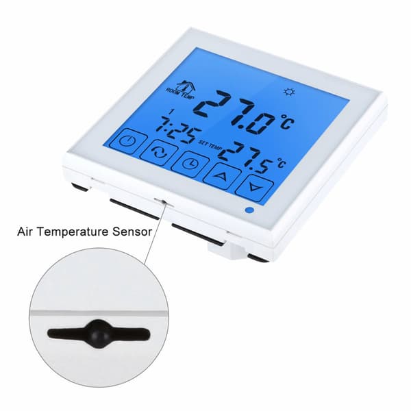Elektrisk gulvvarmetermostat temperaturregulator 200-240V touchskærm