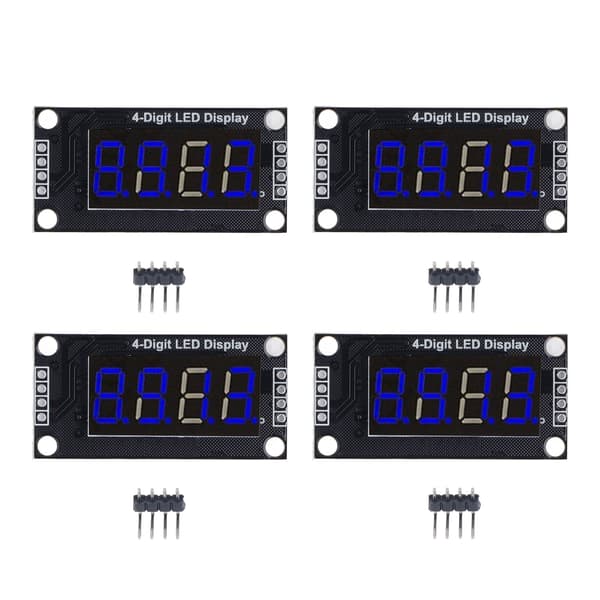 4-pack 0,36\" LED 7-segments displaymodul, TM1637-drivrutin, blå digitalt rör för Arduino