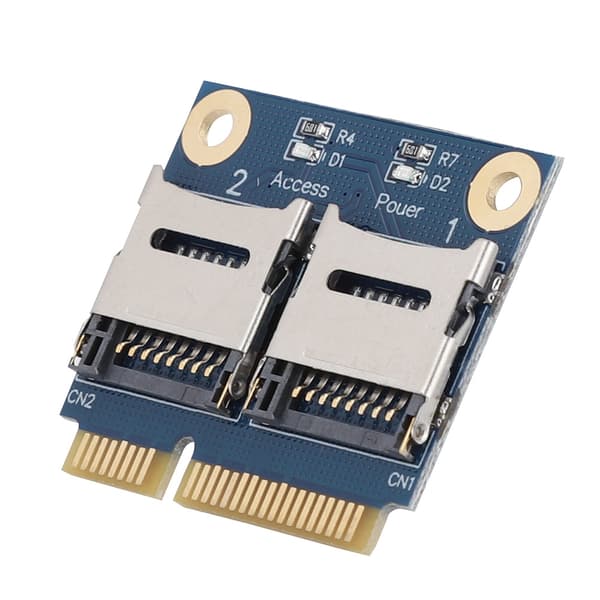 Mini PCIe til dobbelt Micro Secure Digital Hukommelseskort Adapterkort Konverter Forlængerkort