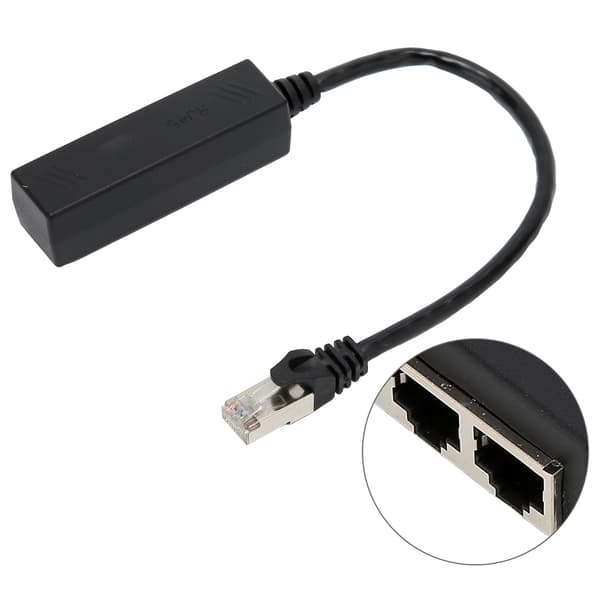 RJ45 Ethernet Splitterkabel Ét Punkt Fire Ethernetkabel Splitter ABS PCB RJ45 Splitteradapter til Bærbar Computer