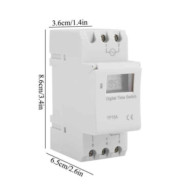 16A Digital LCD Strömtimer Programmerbart Relä Tidsbrytare (AC220V)