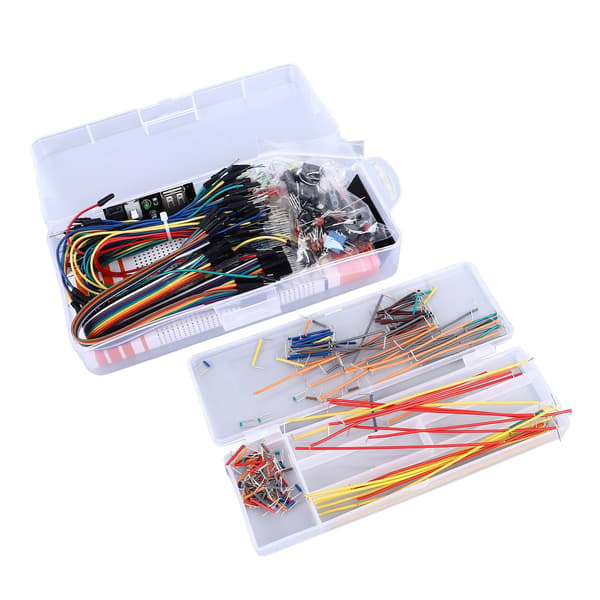 830 Tie Points Breadboard Kit med Strømmodul, Jumperledninger, DIY Elektronikkomponenter